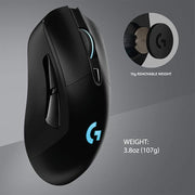 Logitech G703 Lightspeed Pro-Grade Wireless Gaming Mouse, 16000 DPI, RGB, Adjustable Weights, 6 Programmable Buttons, On-Board Memory, Long Battery Life, PC/Mac