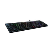 Logitech G815 LIGHTSYNC RGB Mechanical Gaming Keyboard with Low Profile GL Clicky key switch, 5 programmable G-keys, USB Passthrough, dedicated media control